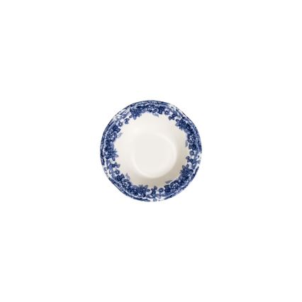 Ensemble de vaisselle 24 pièces en porcelaine, blanc/bleu