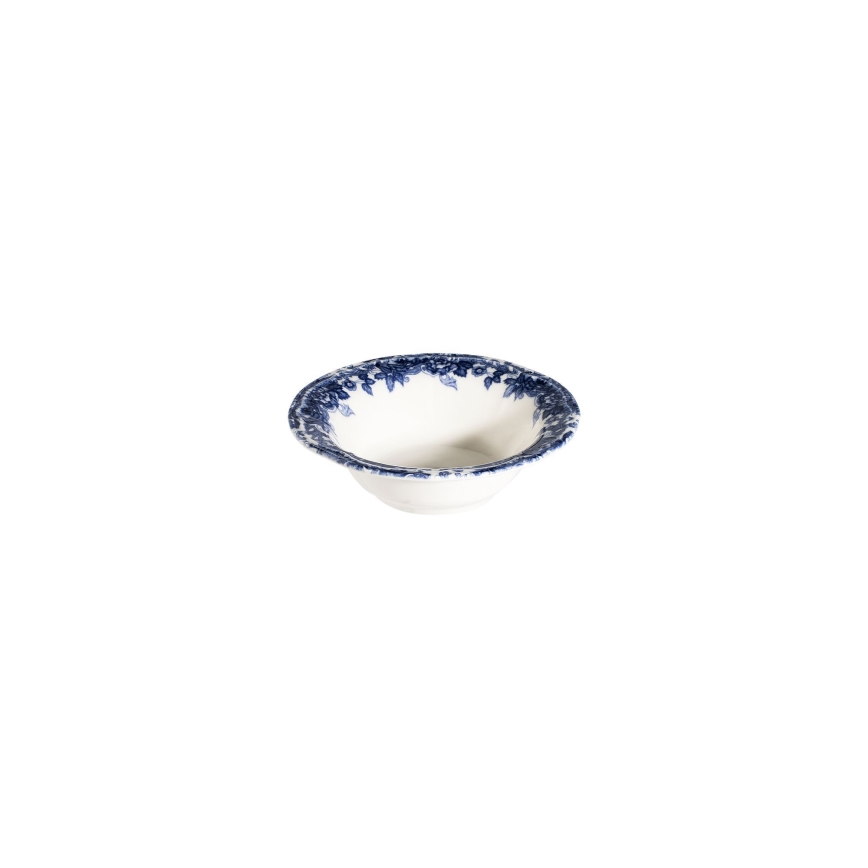 Ensemble de vaisselle 24 pièces en porcelaine, blanc/bleu