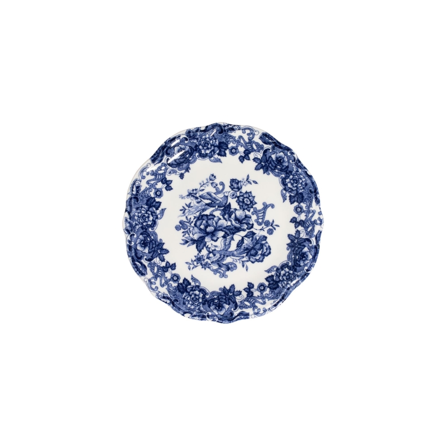 Ensemble de vaisselle 24 pièces en porcelaine, blanc/bleu