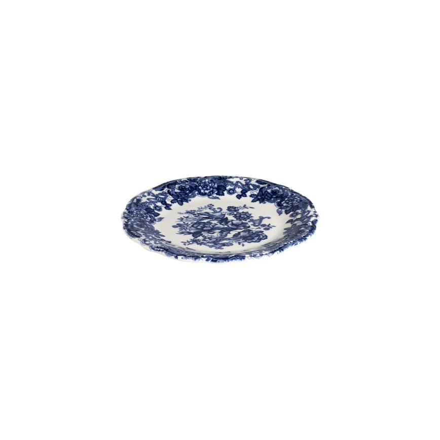 Ensemble de vaisselle 24 pièces en porcelaine, blanc/bleu