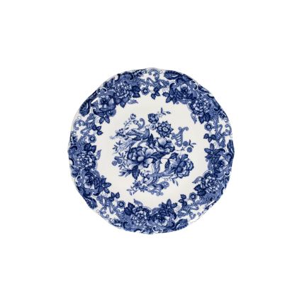 Ensemble de vaisselle 24 pièces en porcelaine, blanc/bleu