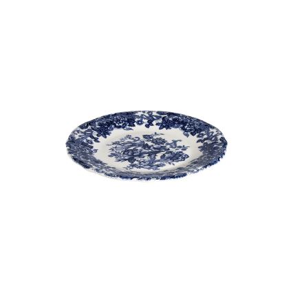 Ensemble de vaisselle 24 pièces en porcelaine, blanc/bleu