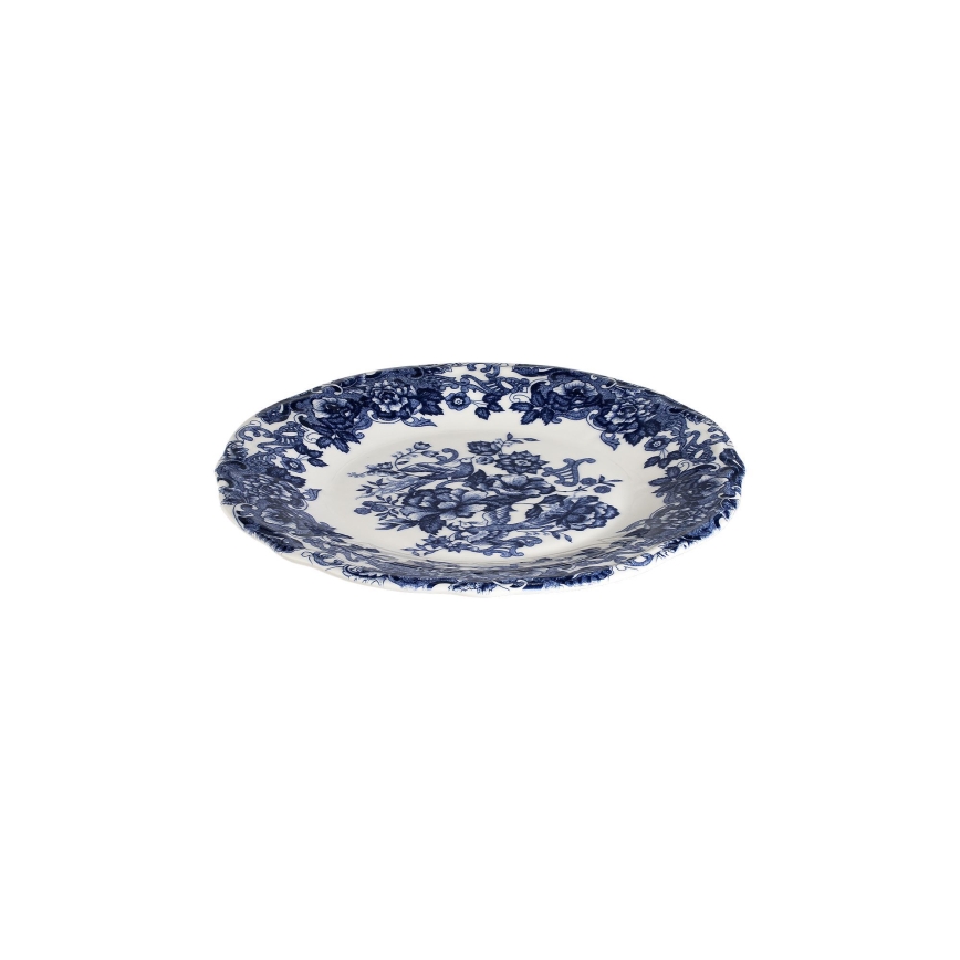 Ensemble de vaisselle 24 pièces en porcelaine, blanc/bleu