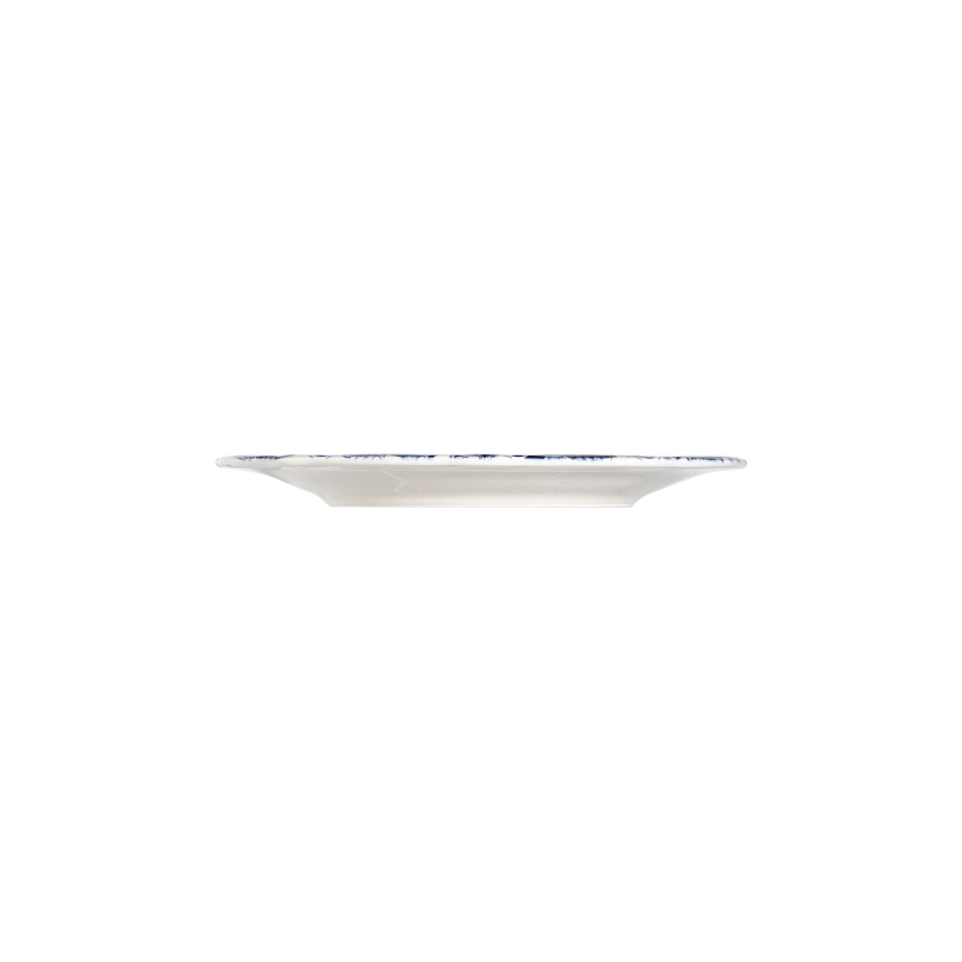 Ensemble de vaisselle 24 pièces en porcelaine, blanc/bleu
