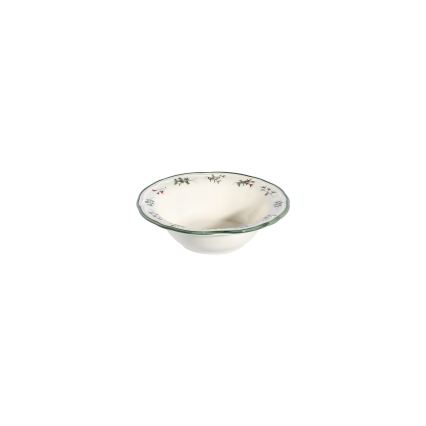 Ensemble de vaisselle 24 pièces en porcelaine, blanc/vert/rouge