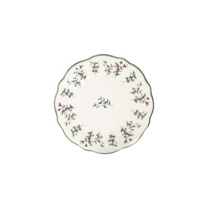 Ensemble de vaisselle 24 pièces en porcelaine, blanc/vert/rouge