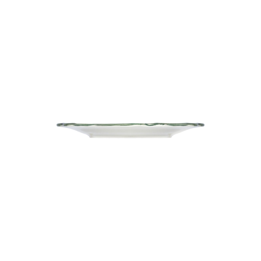 Ensemble de vaisselle 24 pièces en porcelaine, blanc/vert/rouge