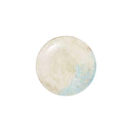 Ensemble de vaisselle 24 pièces en porcelaine, bleu et beige