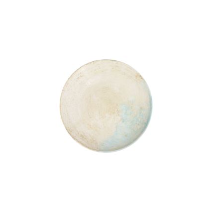 Ensemble de vaisselle 24 pièces en porcelaine, bleu et beige