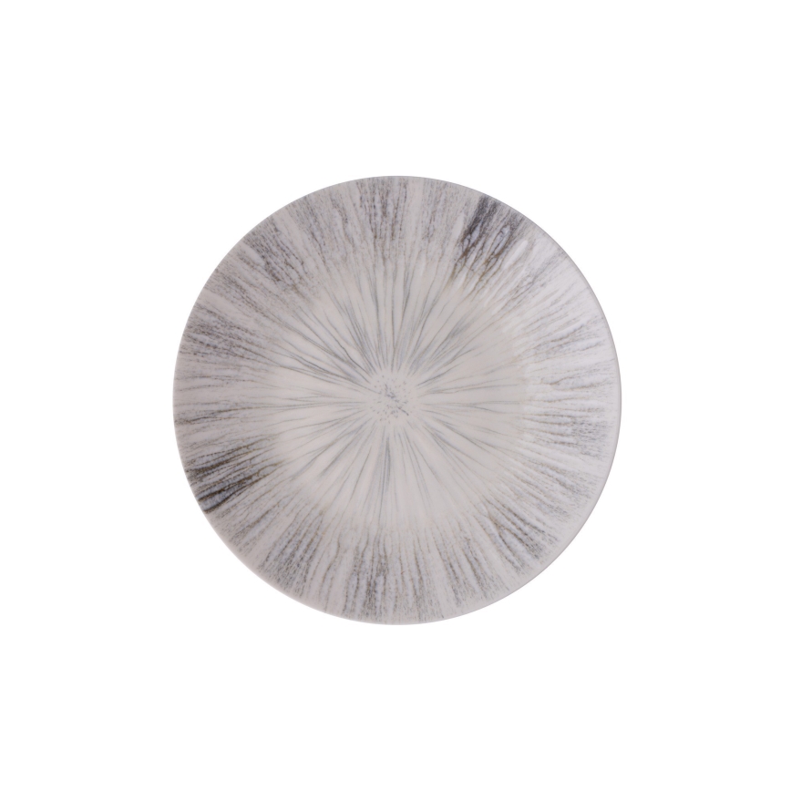 Ensemble de vaisselle 24 pièces en porcelaine, gris