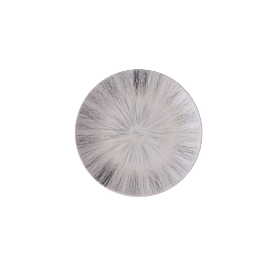 Ensemble de vaisselle 24 pièces en porcelaine, gris