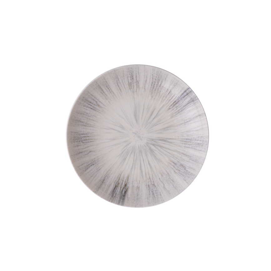 Ensemble de vaisselle 24 pièces en porcelaine, gris