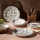 Ensemble de vaisselle 24 pièces en porcelaine multicolore