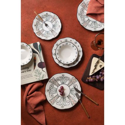Ensemble de vaisselle 24 pièces multicolore/porcelaine