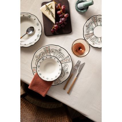 Ensemble de vaisselle 24 pièces multicolore/porcelaine