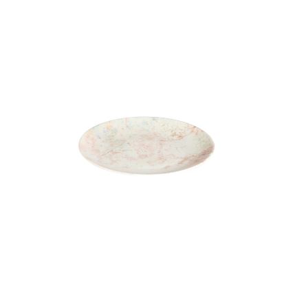 Ensemble de vaisselle 24 pièces, rose/beige, en porcelaine