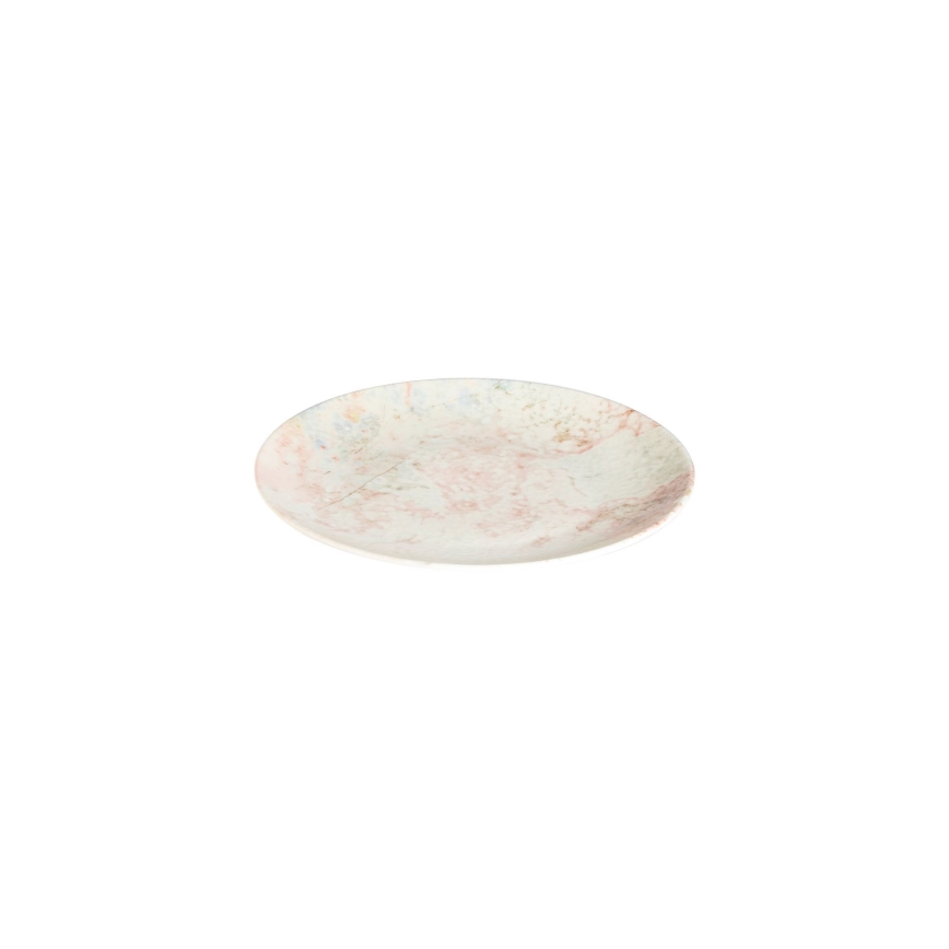 Ensemble de vaisselle 24 pièces, rose/beige, en porcelaine
