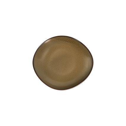 Ensemble de vaisselle 27 pièces en porcelaine, blanc/marron
