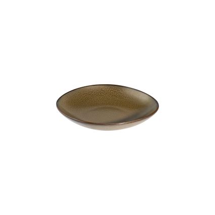 Ensemble de vaisselle 27 pièces en porcelaine, blanc/marron