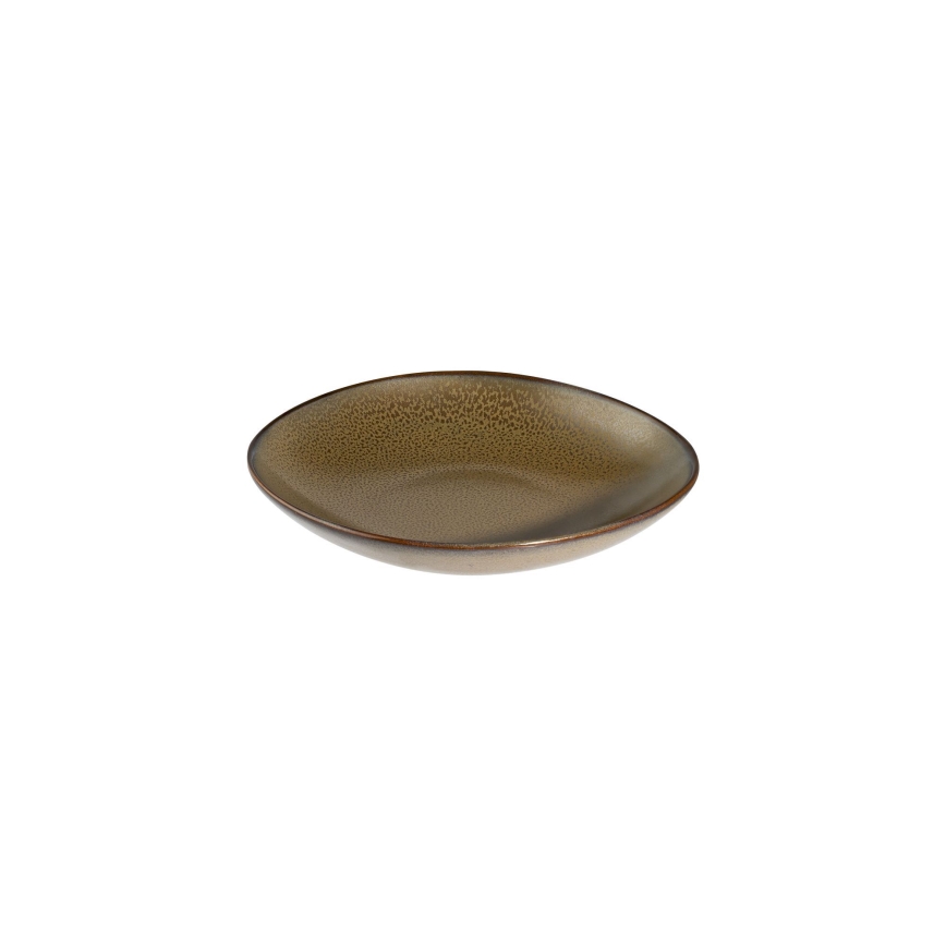 Ensemble de vaisselle 27 pièces en porcelaine, blanc/marron