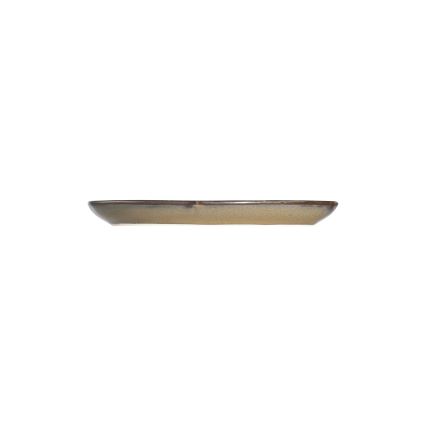 Ensemble de vaisselle 27 pièces en porcelaine, blanc/marron