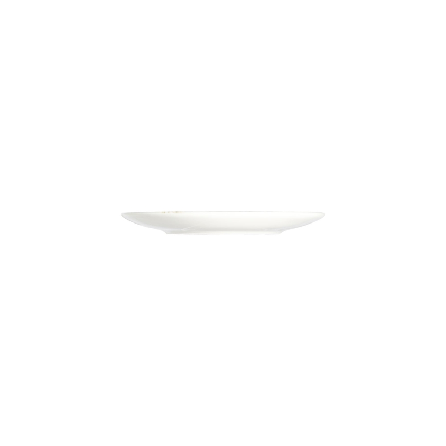 Ensemble de vaisselle 27 pièces en porcelaine, blanc/marron