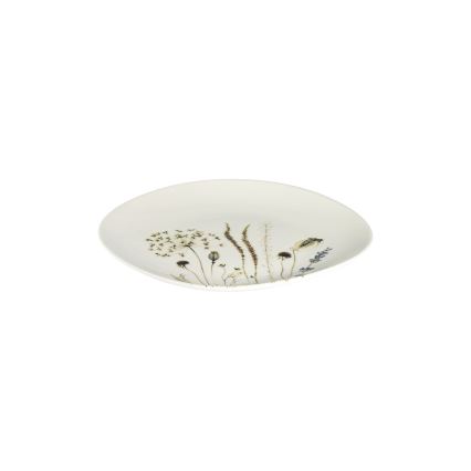 Ensemble de vaisselle 27 pièces en porcelaine, blanc/marron