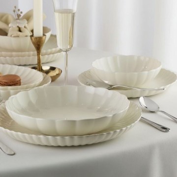 Ensemble de vaisselle 52 pièces blanc/porcelaine