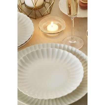 Ensemble de vaisselle 52 pièces blanc/porcelaine
