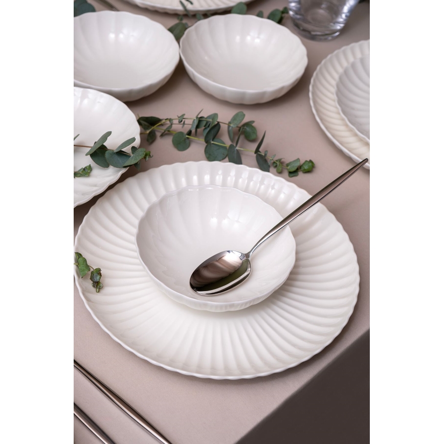 Ensemble de vaisselle 52 pièces blanc/porcelaine