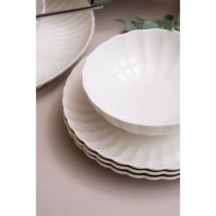 Ensemble de vaisselle 52 pièces blanc/porcelaine