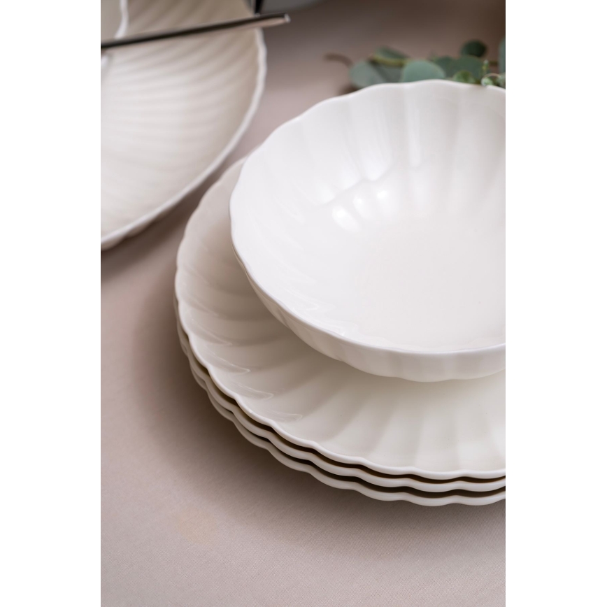Ensemble de vaisselle 52 pièces blanc/porcelaine