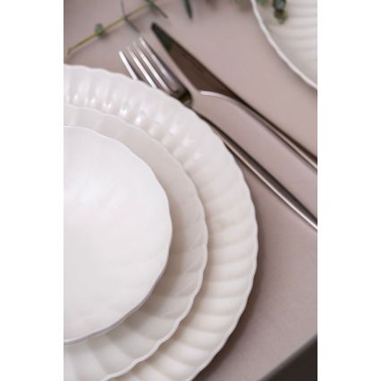 Ensemble de vaisselle 52 pièces blanc/porcelaine