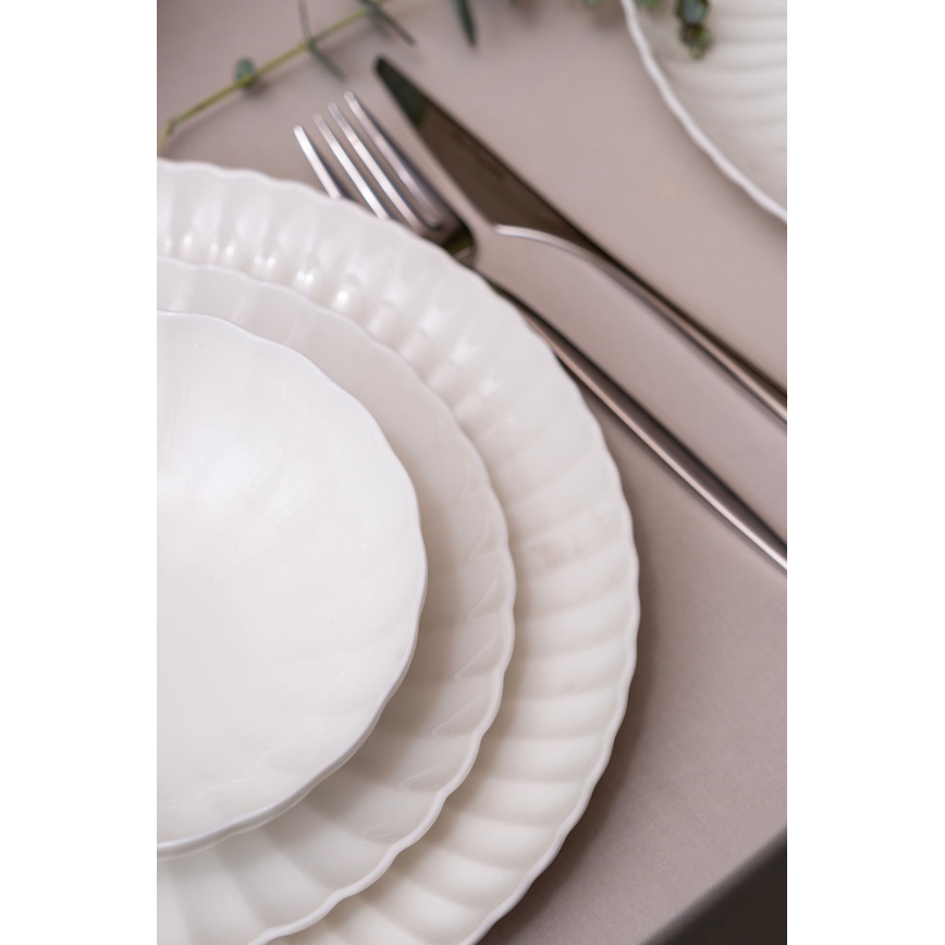 Ensemble de vaisselle 52 pièces blanc/porcelaine