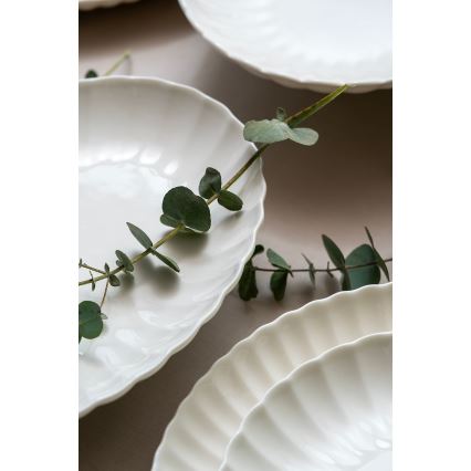 Ensemble de vaisselle 52 pièces blanc/porcelaine