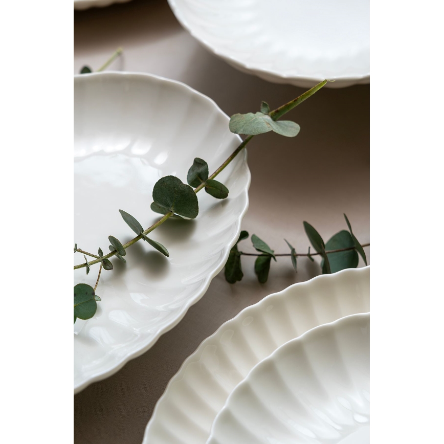 Ensemble de vaisselle 52 pièces blanc/porcelaine