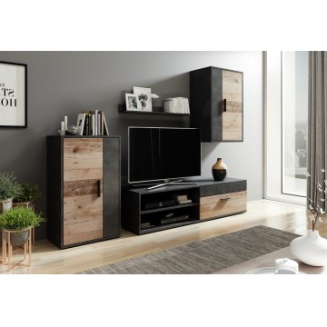 Ensemble mural BRICK marron/noir