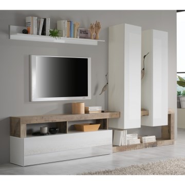Ensemble mural LENOR blanc/marron