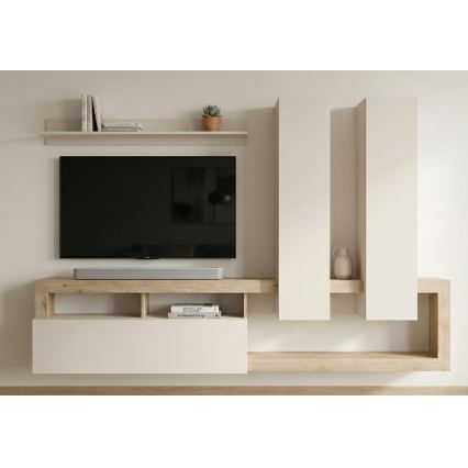 Ensemble mural LENOR cachemire/marron