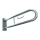 Ensemble support et fixation 10x25 cm, acier inoxydable/argenté