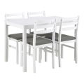 ENSEMBLE table à manger + 4x chaises EMILY, blanc