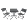 Ensemble table de jardin avec 2 chaises grises