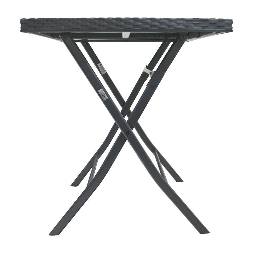Ensemble table de jardin avec 2 chaises grises