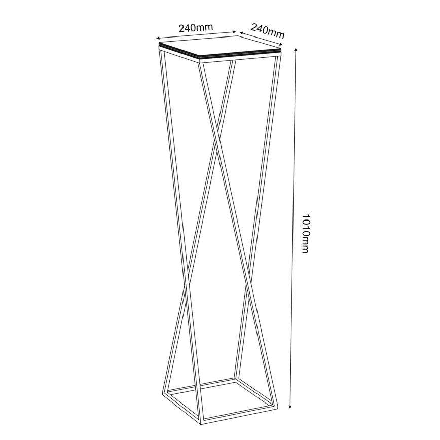 Étagère à plantes 100x24 cm blanc