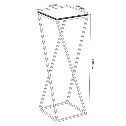 Étagère à plantes 70x24 cm blanc