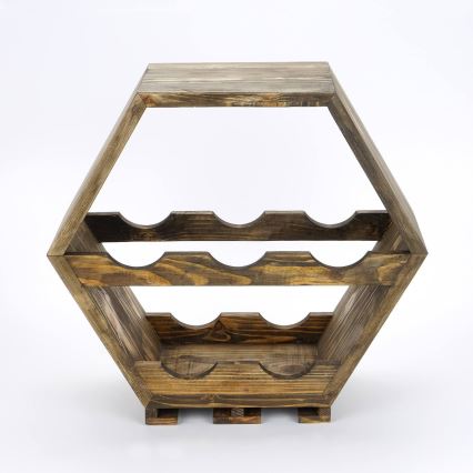 Étagère à vin murale 46x42 cm épicéa bois/métal