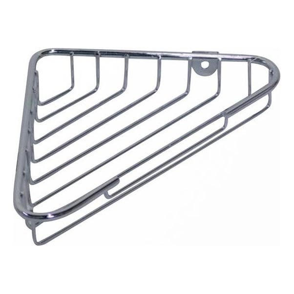 Étagère d'angle pour douche 14 x 21,5 cm chrome brillant