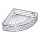 Étagère d'angle pour douche 22,7x31,5 cm chrome brillant