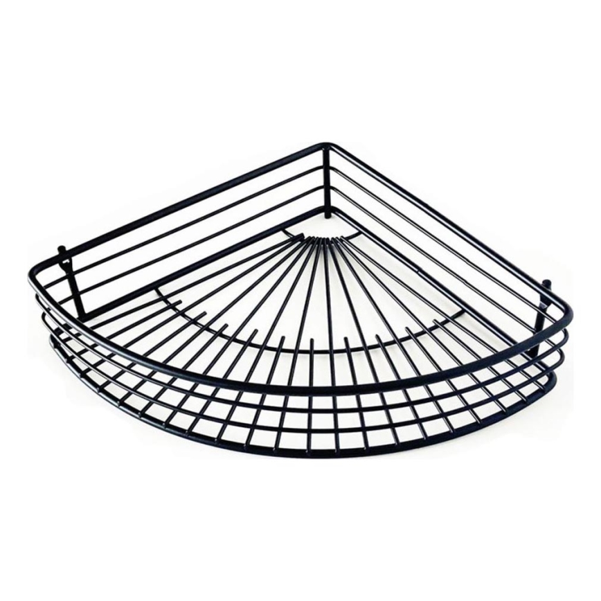 Étagère d'angle pour douche 22,7x31,5 cm noire