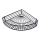 Étagère d'angle pour douche 22,7x31,5 cm noire